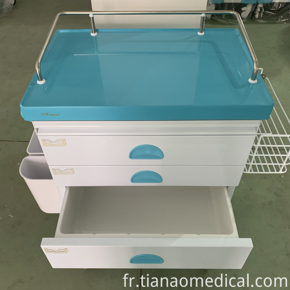 Chariot d'anesthésie d'ABS d'hôpital Hospital ABS Anesthesia Trolley